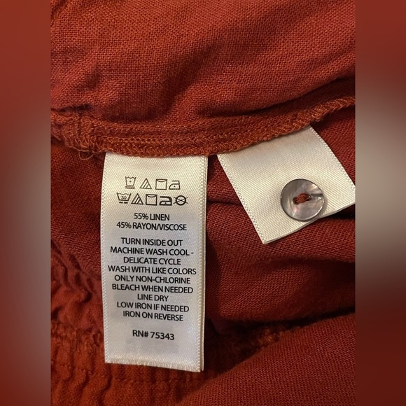 Tahari NWT Wide Leg Cap Sleeve Linen Blend Jumpsuit Size Extra Large - Picture 11 of 12